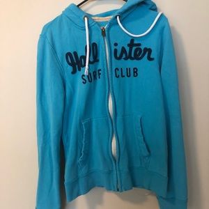 blue hollister jacket